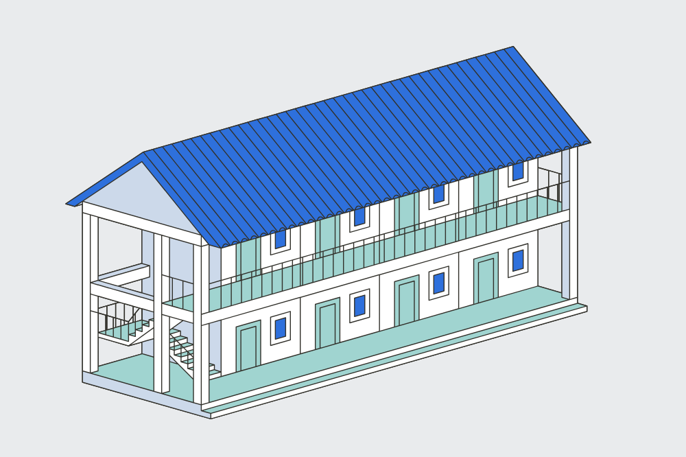 アパートのイラスト